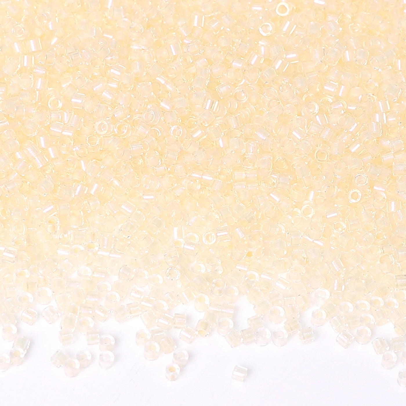 Transparent Color Lined Ivory Hight Quality Glass Cylinder Seed Beads 1.6 MM Size DJS5002 WholesaleRhinestone Main image