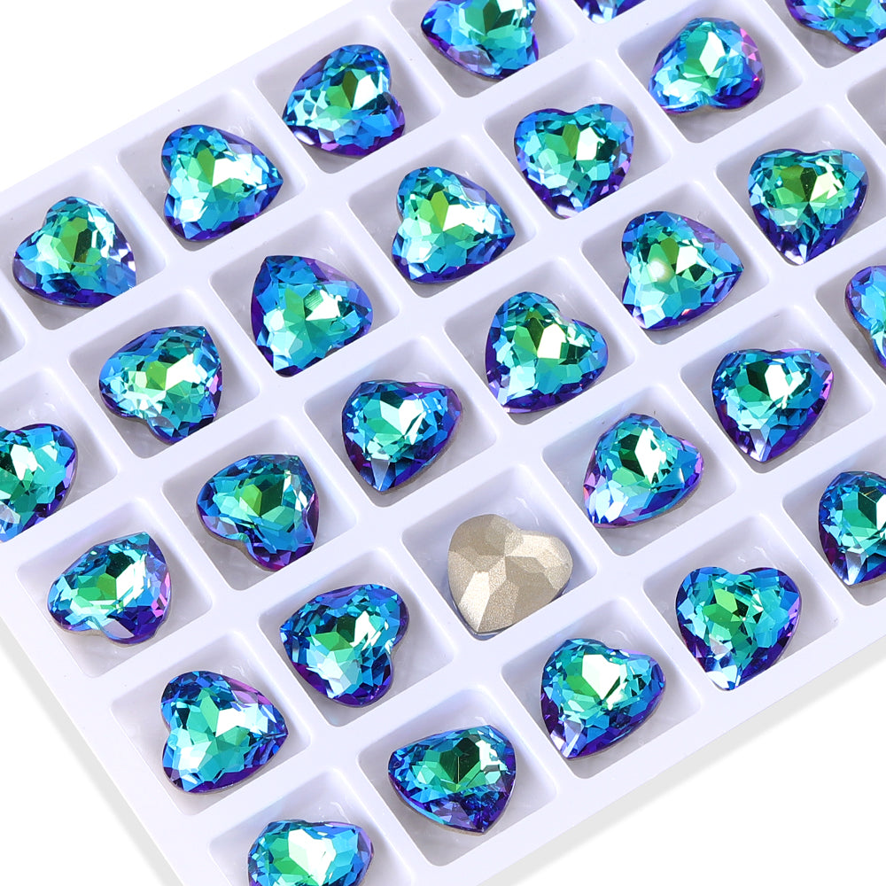 Sphinx Heart Shape High Quality Glass Pointed Back Fancy Rhinestones