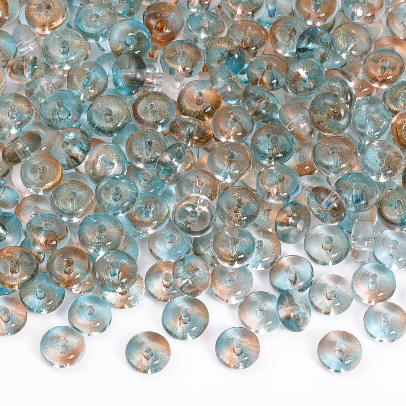 Various Colors Transparent Candy Series Lucky Buckle Shape Glass Seed Beads WholesaleRhinestone