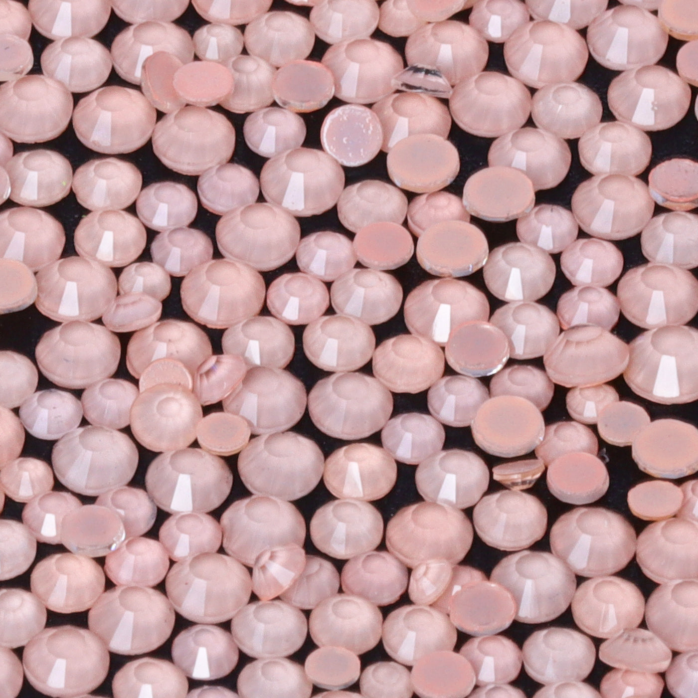 Mixed Sizes Mocha Neon Champagne Glass Flat Back Rhinestones For Nail Art WholesaleRhinestone