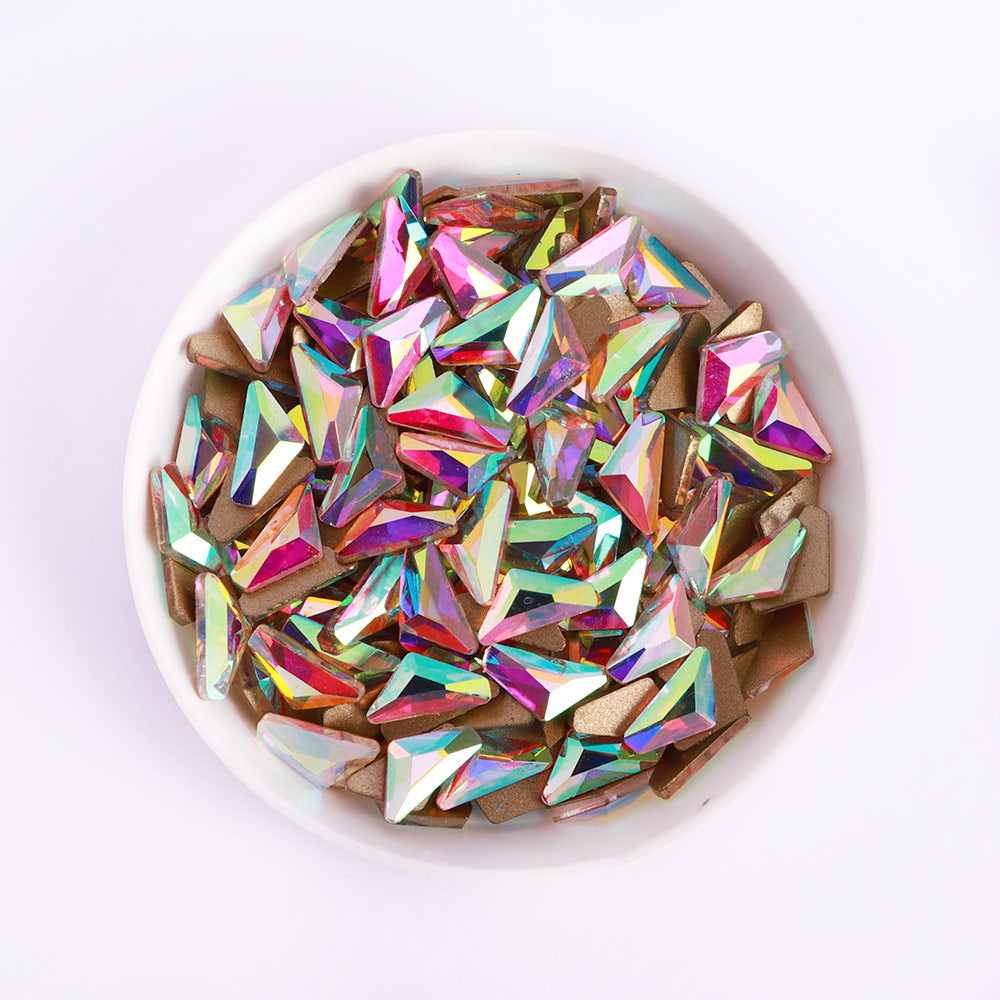 Triangle Shape Crystal AB Flat Back Fancy Rhinestones WholesaleRhinestone