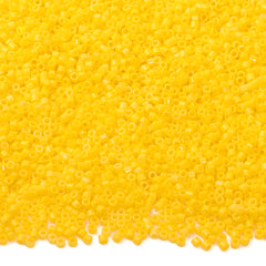 Opaque Dark Yellow Color Hight Quality Glass Cylinder Seed Beads 1.6 MM Size BS1012