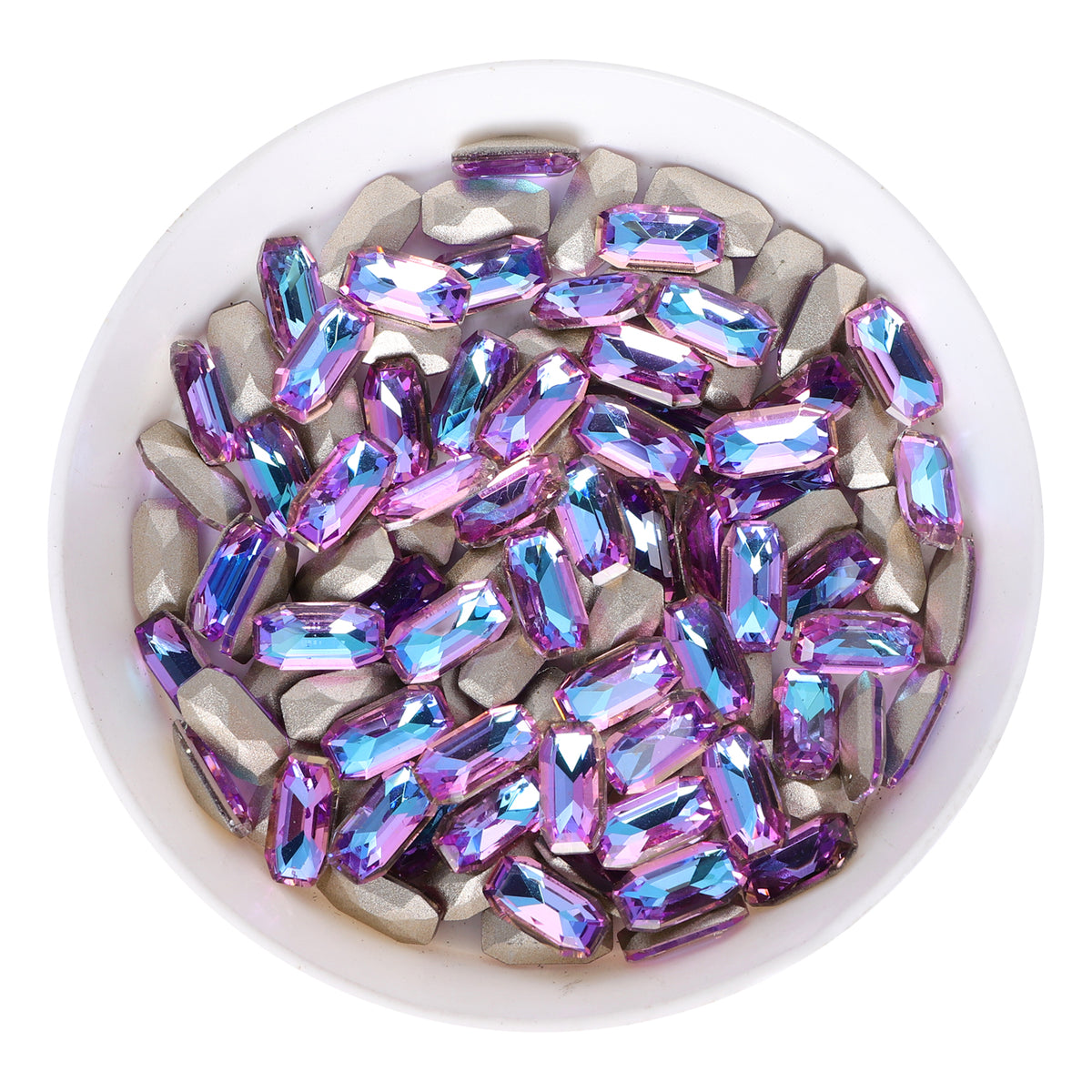 Vitrail Light Elongated Imperial Shape Glass Pointed Back Fancy Rhinestones WholesaleRhinestone Main image