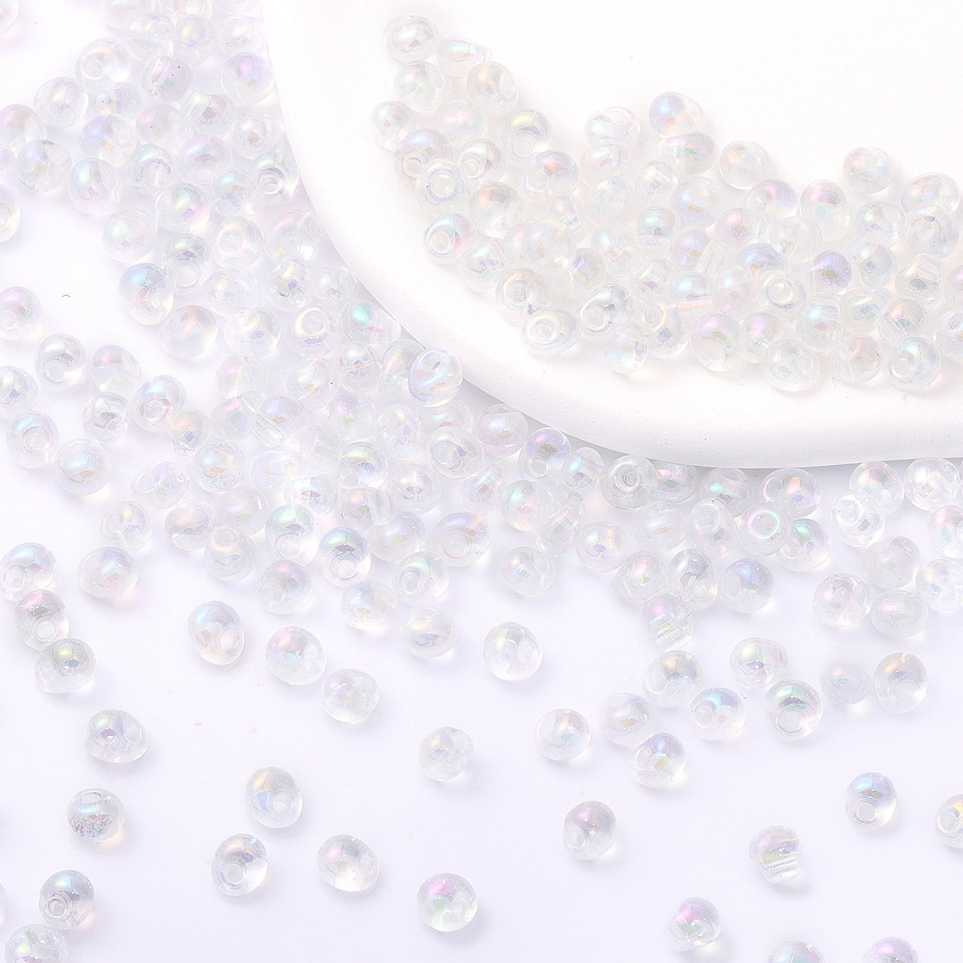 Various Colors Transparent AB Drop Shape Glass Seed Beads