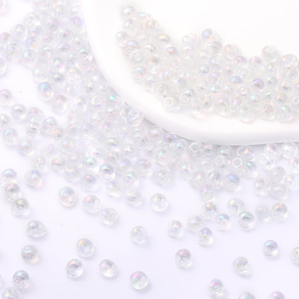 Various Colors Transparent AB Drop Shape Glass Seed Beads WholesaleRhinestone