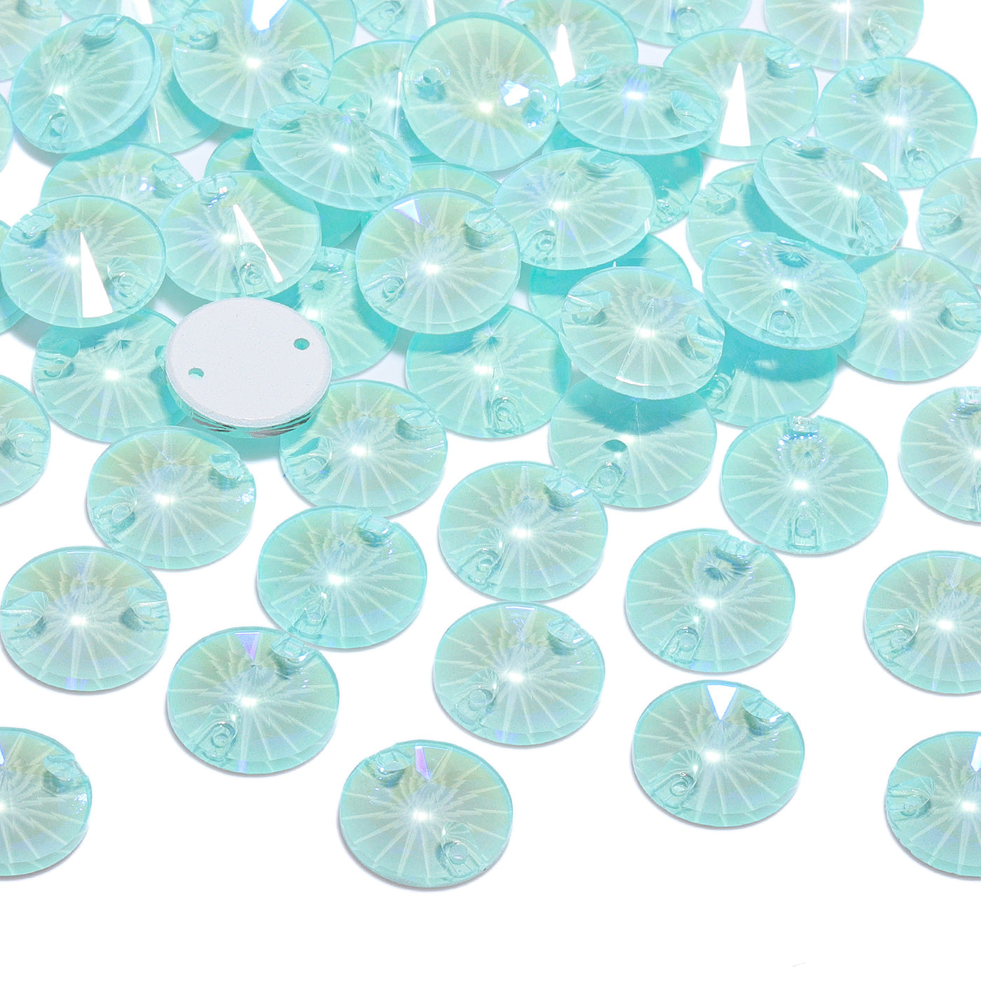 Electric Neon Light Azore Rivoli Shape High Quality Glass Sew-on Rhinestones WholesaleRhinestone