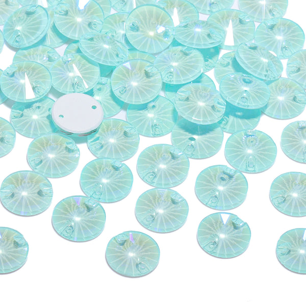 Electric Neon Light Azore Rivoli Shape High Quality Glass Sew-on Rhinestones WholesaleRhinestone