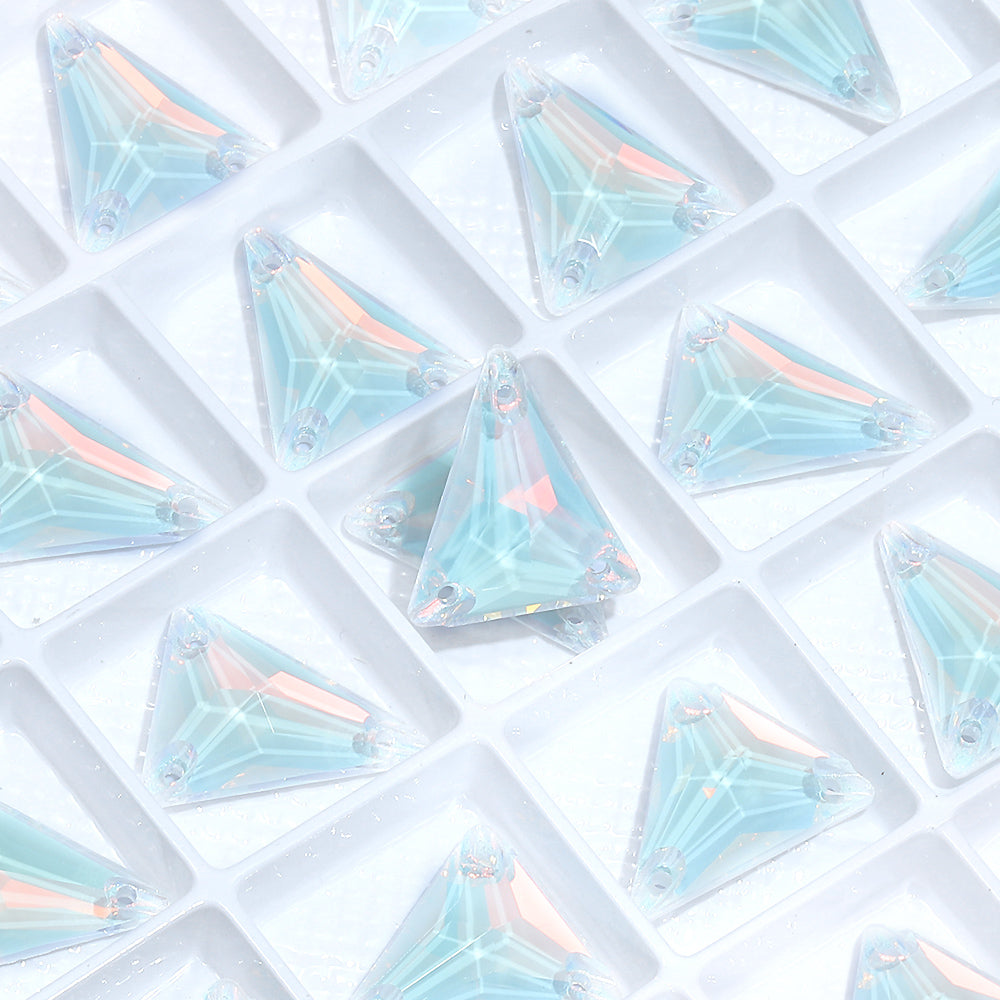 Slim Triangle Shape Crystal AM High Quality Glass Sew-on Rhinestones