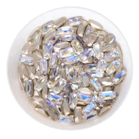 Moonlight Elongated Imperial Shape Glass Pointed Back Fancy Rhinestones