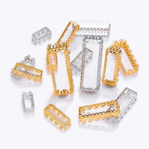 Princess Baguette Shape High-Quality Sew-on Nest Hollow Claw For Rhinestone Claw settings
