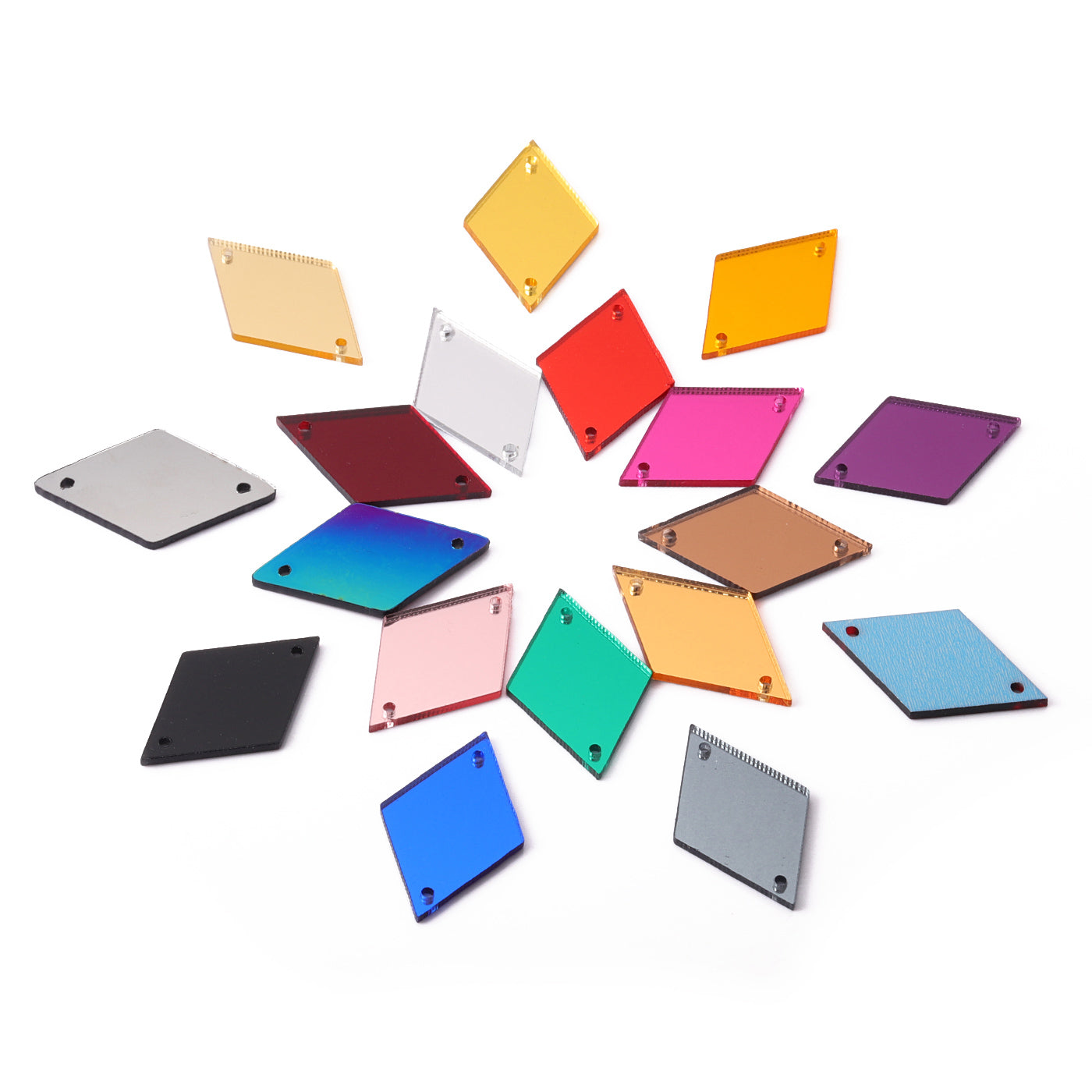 Rhombus Shape Multi Colors Acrylic Sew-on Mirror For Dance Costume WholesaleRhinestone Hauptbild