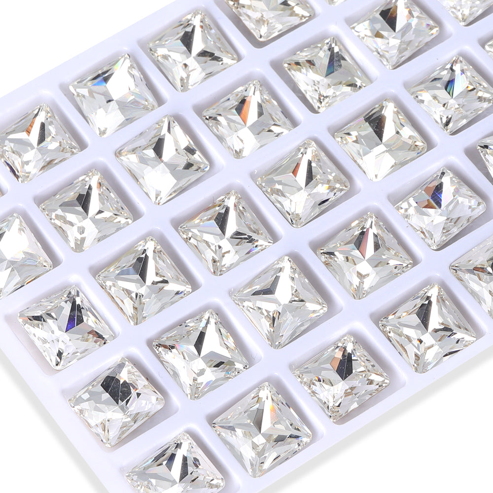 Crystal Princess Square Shape High Quality Glass Pointed Back Fancy Rhinestones WholesaleRhinestone