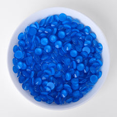 Mocha Neon Dk Blue Glass Flat Back Rhinestones