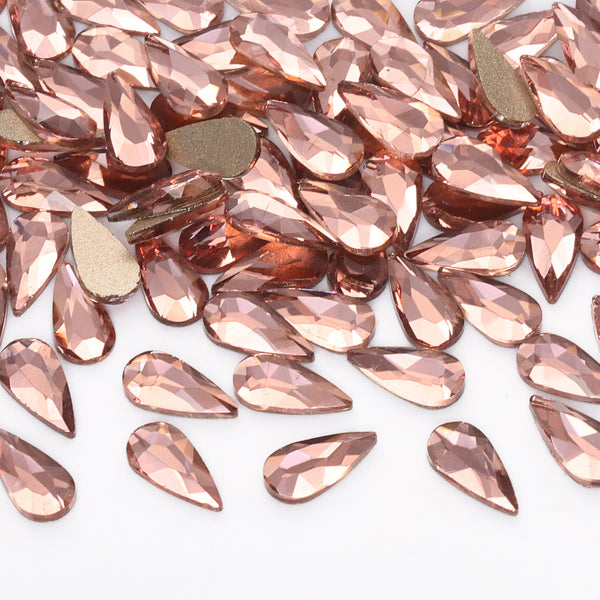 Raindrop Shape Champagne Flat Back Fancy Rhinestones WholesaleRhinestone