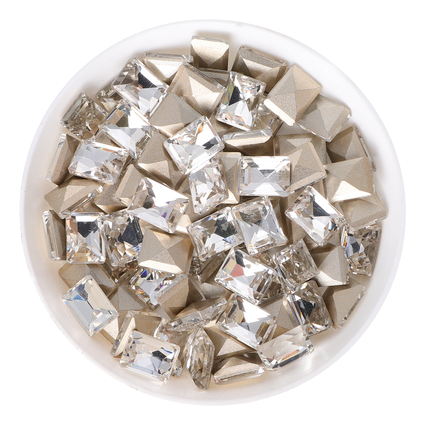 Crystal Rectangle Shape Glass Pointed Back Fancy Rhinestones WholesaleRhinestone Main image