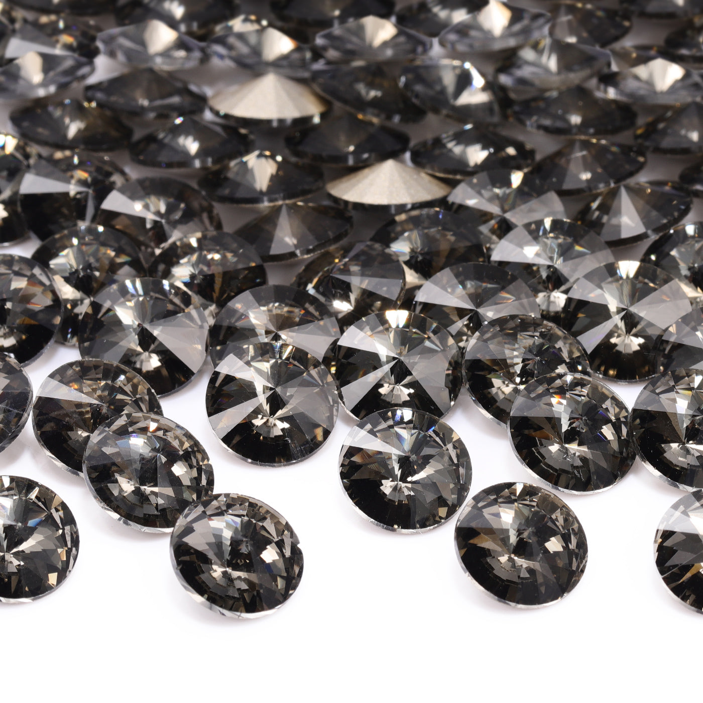 Black Diamond Rivoli Shape Glass de alta calidad Rhinestones elegantes Imagen secundaria del producto