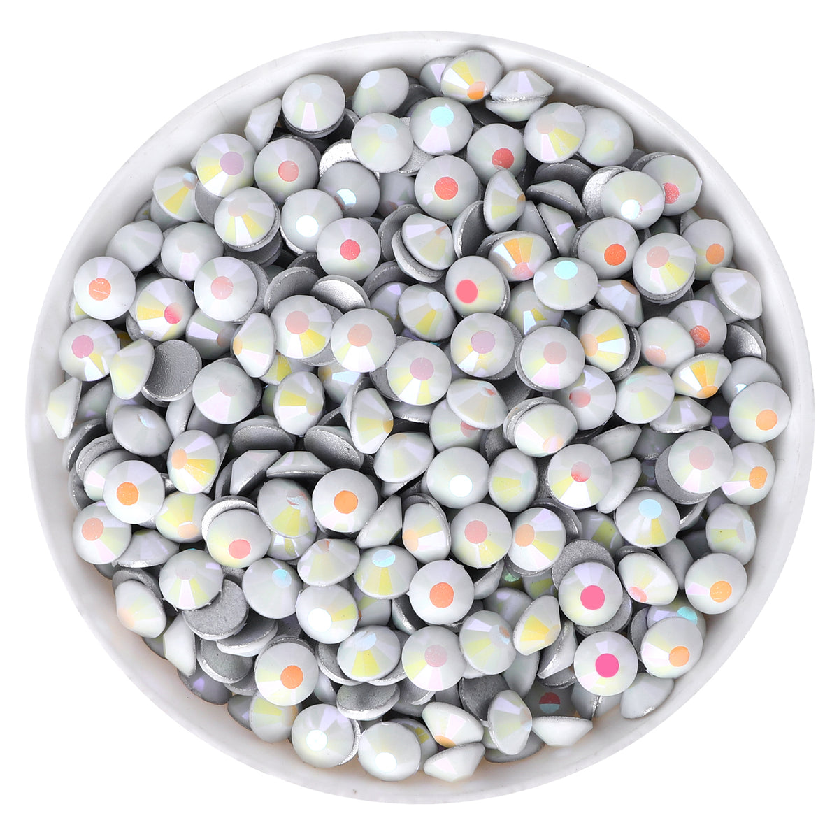 Mother Of Pearl Glass FlatBack Rhinestones Silver Back WholesaleRhinestone Fő kép