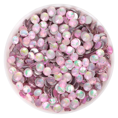 Crystal Pink Glass FlatBack Rhinestones Silver Back WholesaleRhinestone Hauptbild