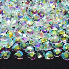 Hjerteform Krystal Ab Flepoiled Flat Back Fancy Rhinestones