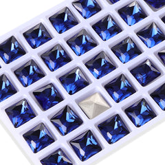 Montana Princess Square Shape High Quality Glass Pointed Back Fancy Rhinestones