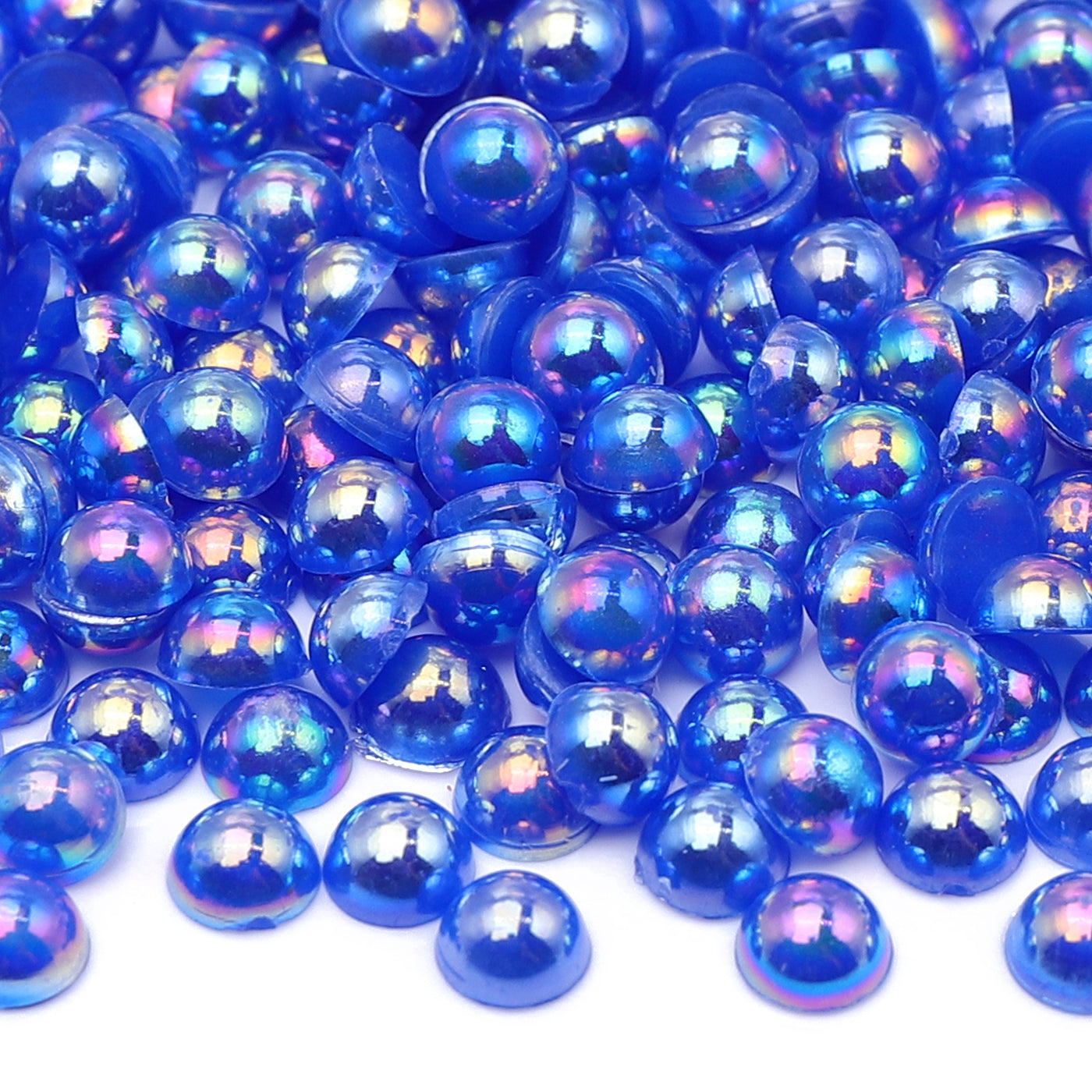 Sapphire AB Resin Flat Back Pearls Multi Sizes Secondary image