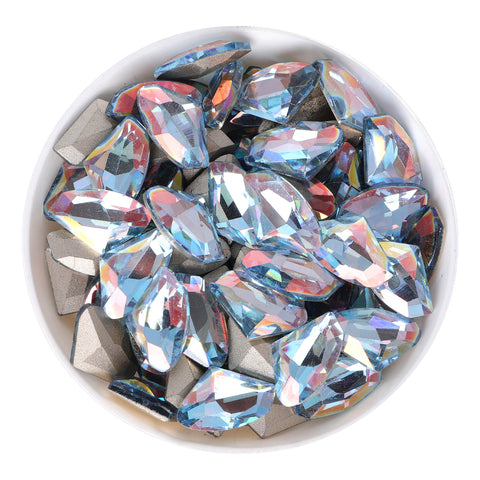 Light Blue AB Galactic Shape Glass Pointed Back Fancy Rhinestones WholesaleRhinestone メイン画像