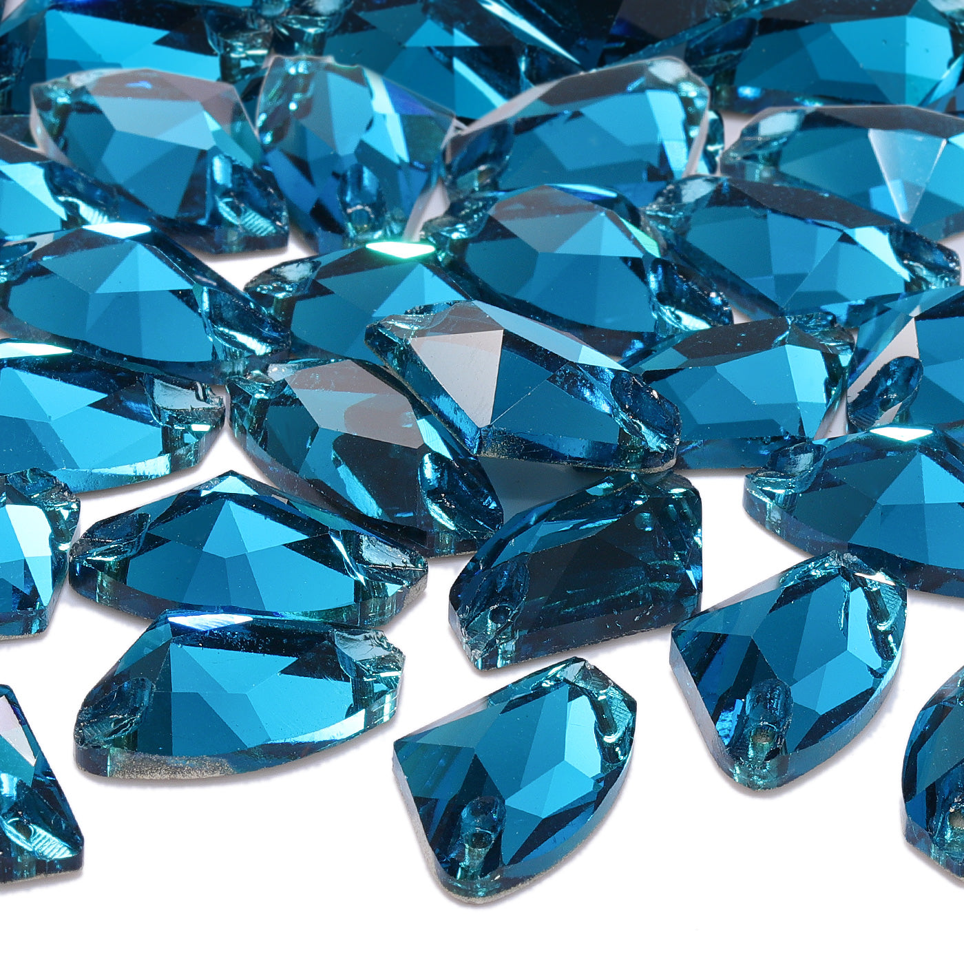 Indicolite Galactic Shape High Quality Glass Sew-on Rhinestones WholesaleRhinestone