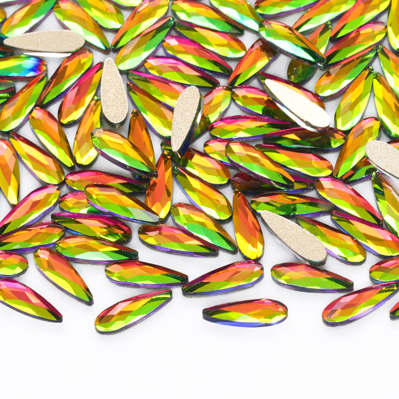 Raindrop Shape Rainbow Flat Back Fancy Rhinestones WholesaleRhinestone Main image
