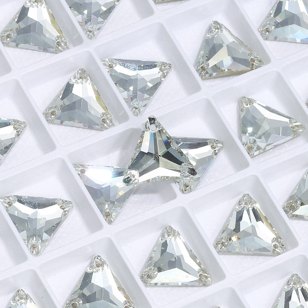Silver Shade Triangle Shape High Quality Glass Sew-on Rhinestones WholesaleRhinestone