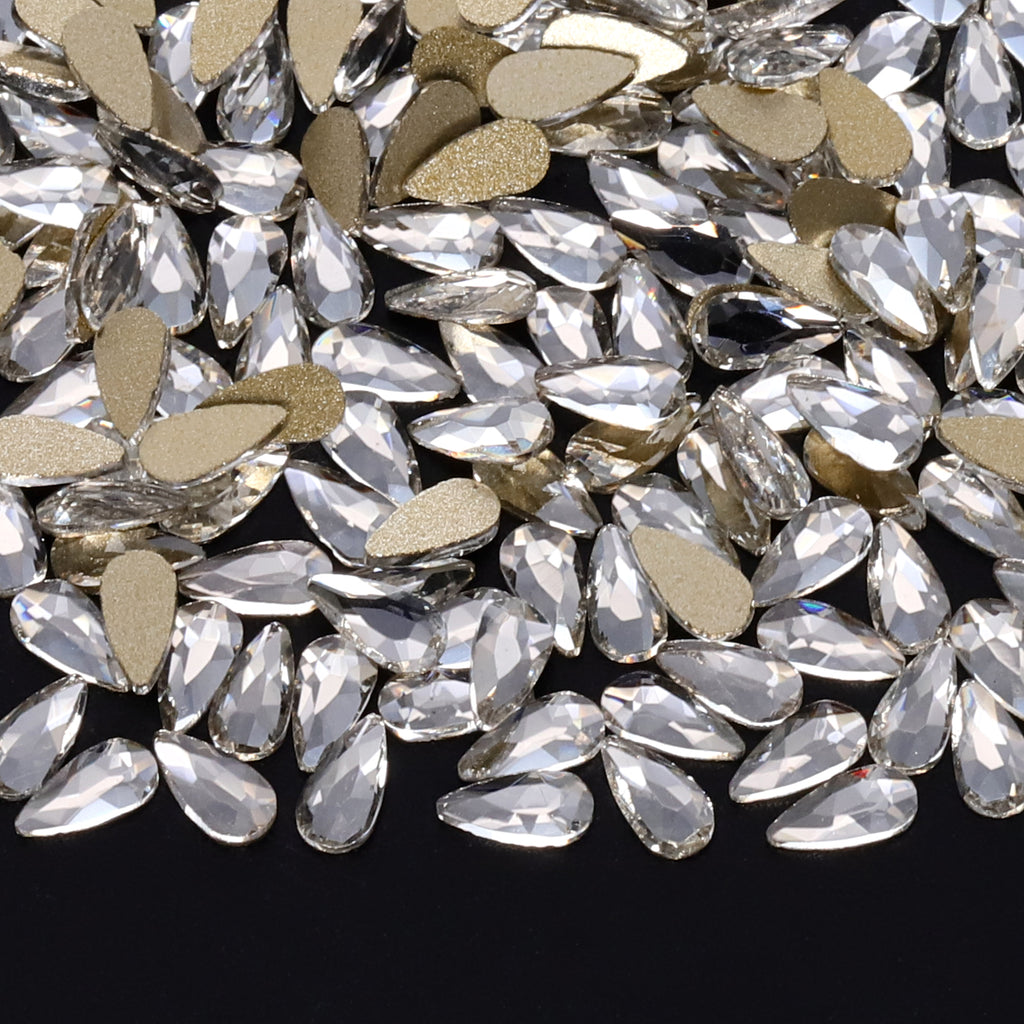 Raindrop Shape Crystal Flat Back Fancy Rhinestones