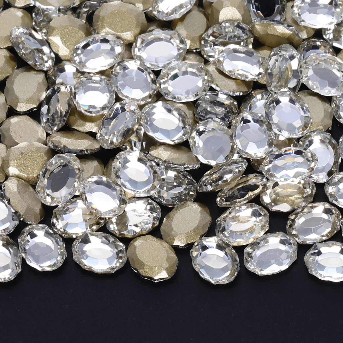 Crystal Magic Mirror Shape Pointed Back Fancy Rhinestones For Nail Art Main image