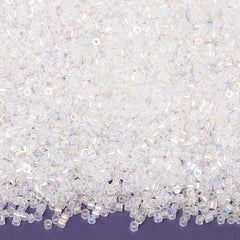 Transparent Rainbow Color Hight Quality Glass Cylinder Seed Beads 1.6 MM Size BS1004