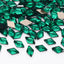 Rhombus Shape Dark Green Flat Back Fancy Rhinestones WholesaleRhinestone
