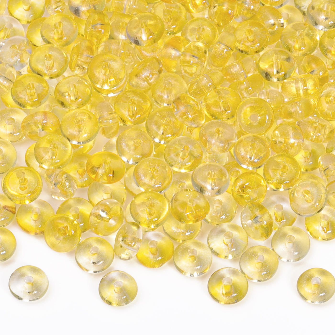 TMTG004 Transparent Candy Series Lucky Buckle Shape Glass Seed Beads Main image