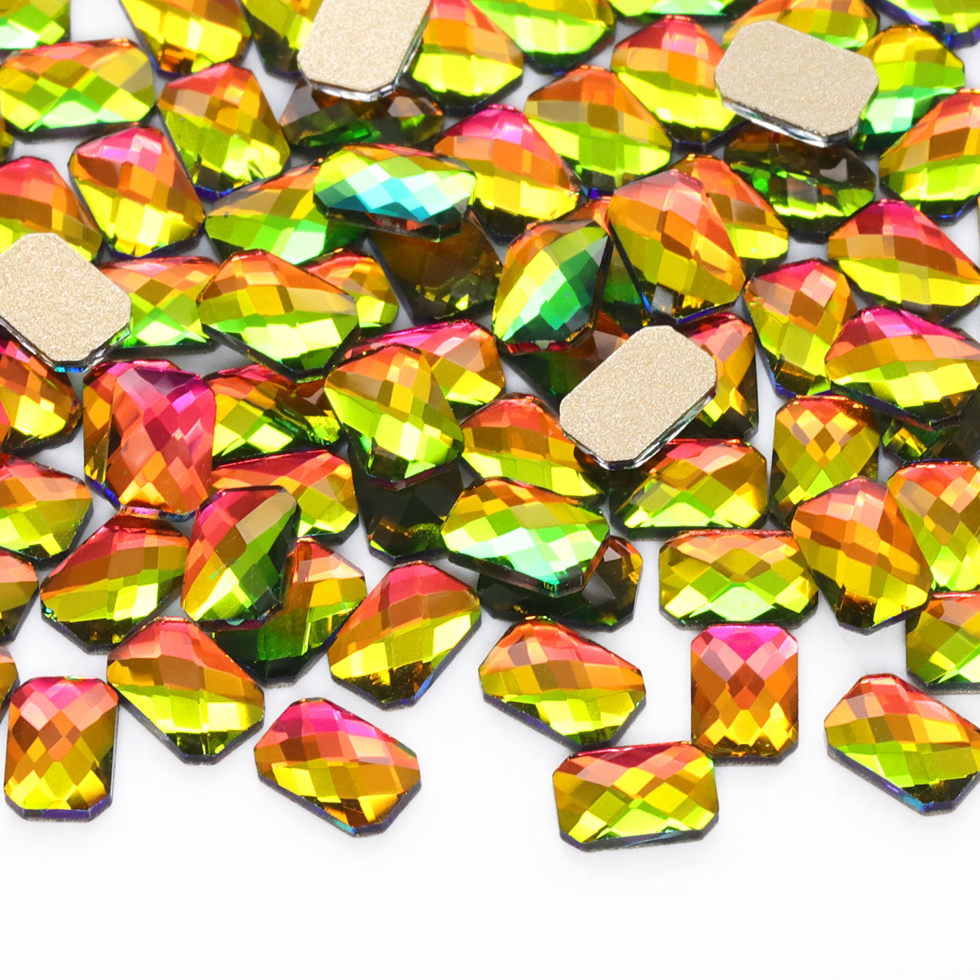Octagon Shape Rainbow Flat Back Fancy Rhinestones WholesaleRhinestone メイン画像