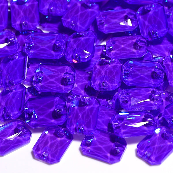 Electric Neon Violet Octagon Shape High Quality Glass Sew-on Rhinestones WholesaleRhinestone