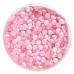 Neon Pink Snowy White Glass FlatBack Neon Rhinestones