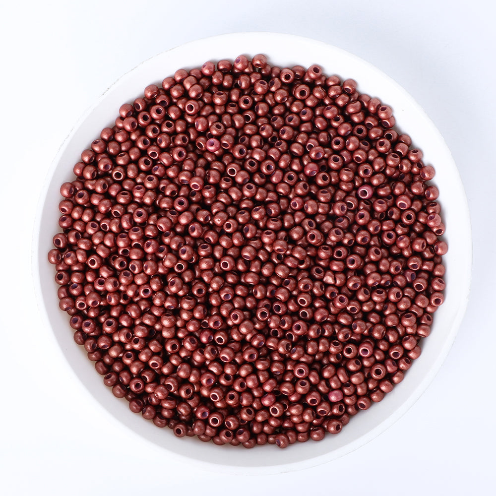 Glass Galvanized Seed Beads 12/0 Size 1.8mm GA-1039 Color Secondary image