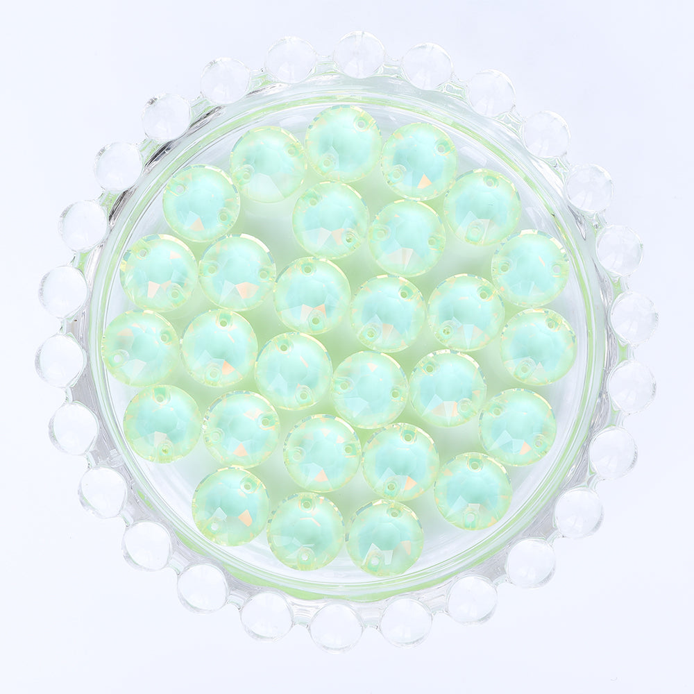 Light Azore AM XIRIUS Round Shape High Quality Glass Sew-on Rhinestones WholesaleRhinestone