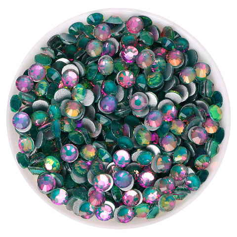 Crystal Emerald Glass FlatBack Rhinestones Silver Back WholesaleRhinestone Hauptbild