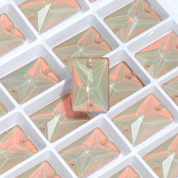 Silk AM Rectangle Shape High Quality Glass Sew-on Rhinestones WholesaleRhinestone