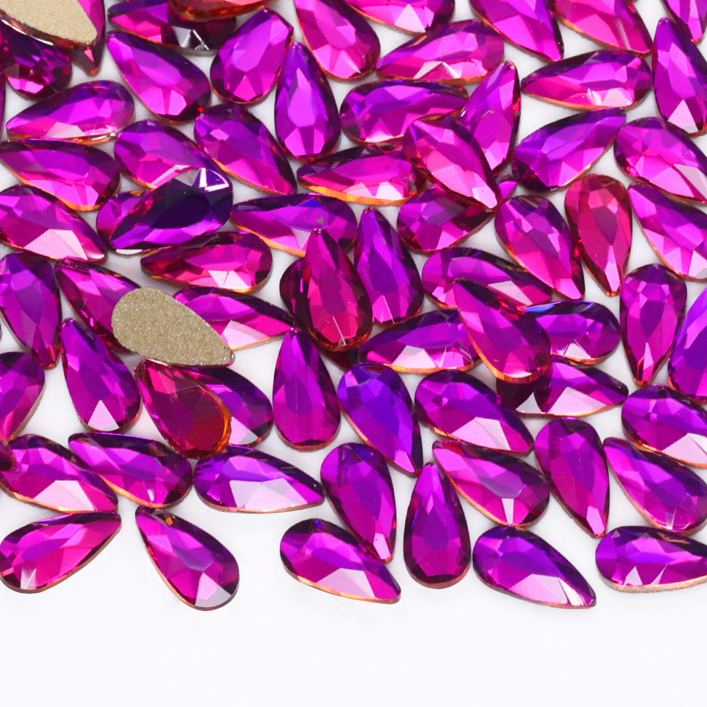 Raindrop Shape Purple Volcano Flat Back Fancy Rhinestones WholesaleRhinestone
