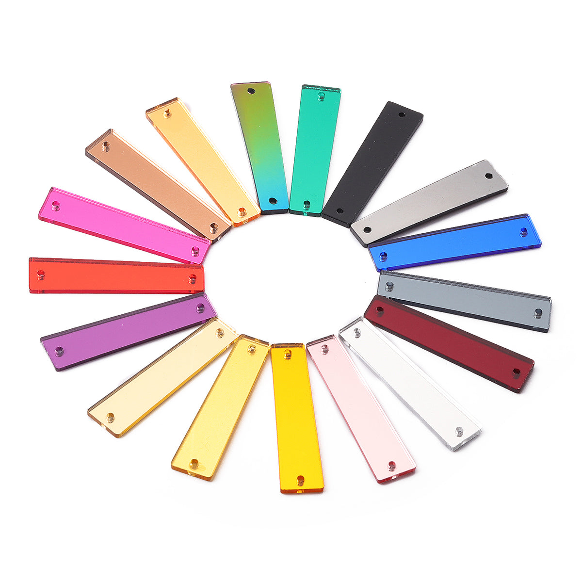 Strip Shape Multi Colors Acrylic Sew-on Mirror For Dance Costume WholesaleRhinestone Main image