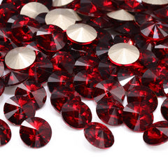 Siam Rivoli Shape High Quality Glass Pointed Back Fancy Rhinestones