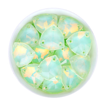 Light Azore AM Trilliant Shape High Quality Glass Sew-on Rhinestones WholesaleRhinestone