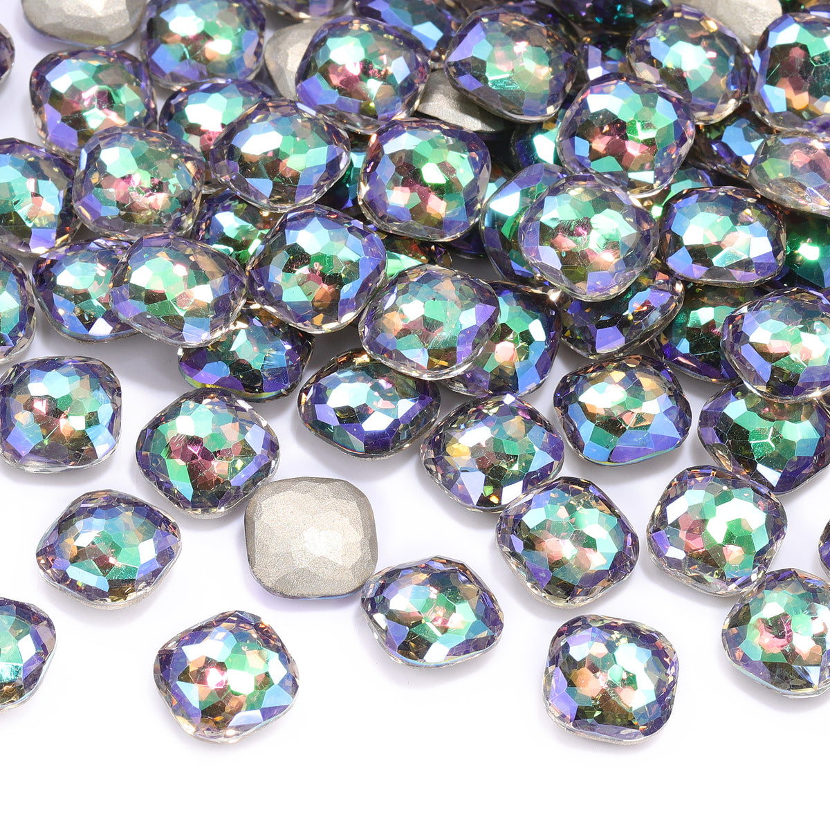 Ghost Light Fantasy Cushion Square Shape High Quality Glass Pointed Back Fancy Rhinestones WholesaleRhinestone