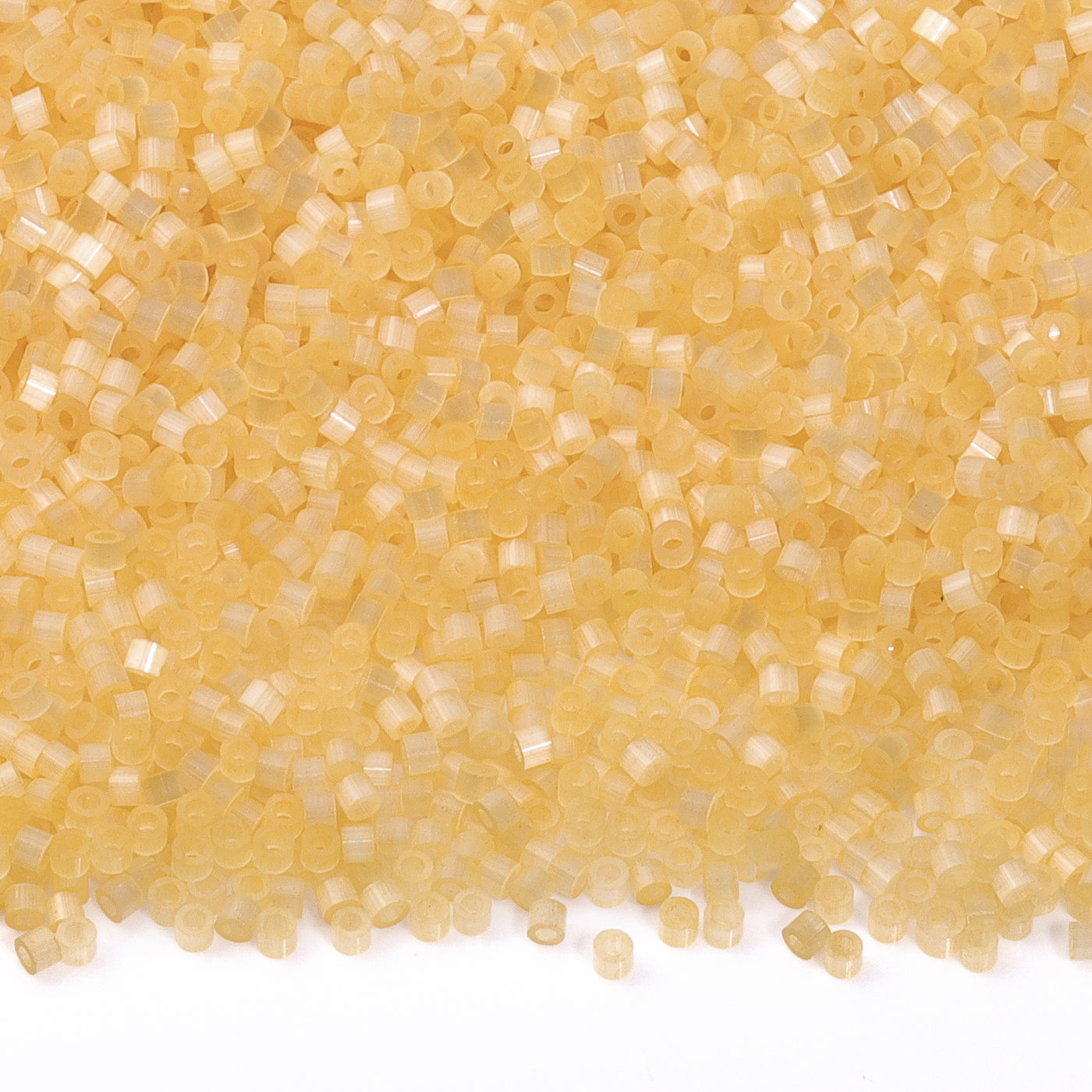 Transparent Yellow Silk Satin Cat's Eye Color Hight Quality Glass Cylinder Seed Beads 1.6 MM Size MY4016 WholesaleRhinestone Main image