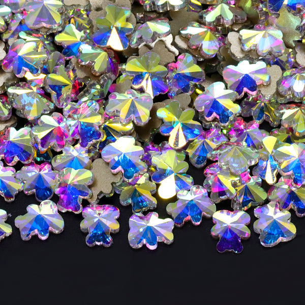 Bear Shape Crystal AB Flat Back Fancy Rhinestones