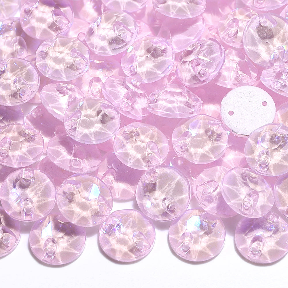 Electric Neon Light Rose XIRIUS Round Shape High Quality Glass Sew-on Rhinestones WholesaleRhinestone