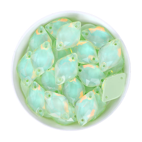 Light Azore AM Lemon Shape High Quality Glass Sew-on Rhinestones